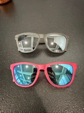 Goodr OG Polarized Sunglasses - Gray & Pink Frames
